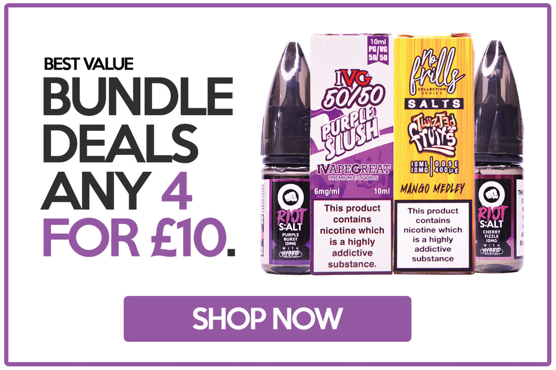 4 for £10 nic salts