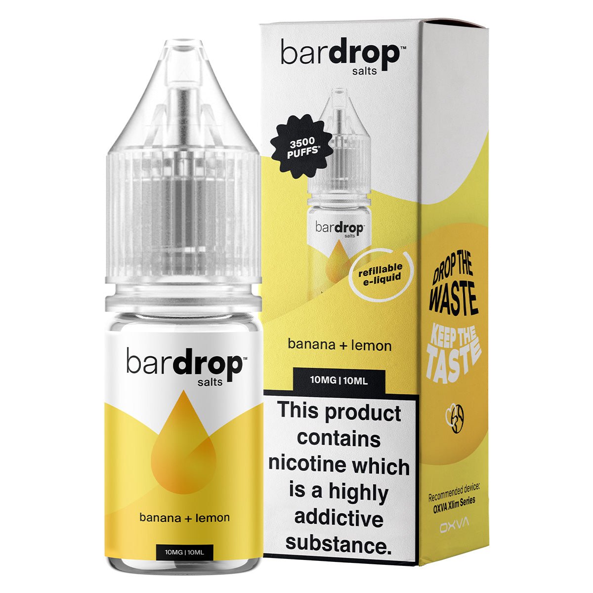 Banana Lemon 10ml Nic Salt By Bar Drop Salts - Prime Vapes UK
