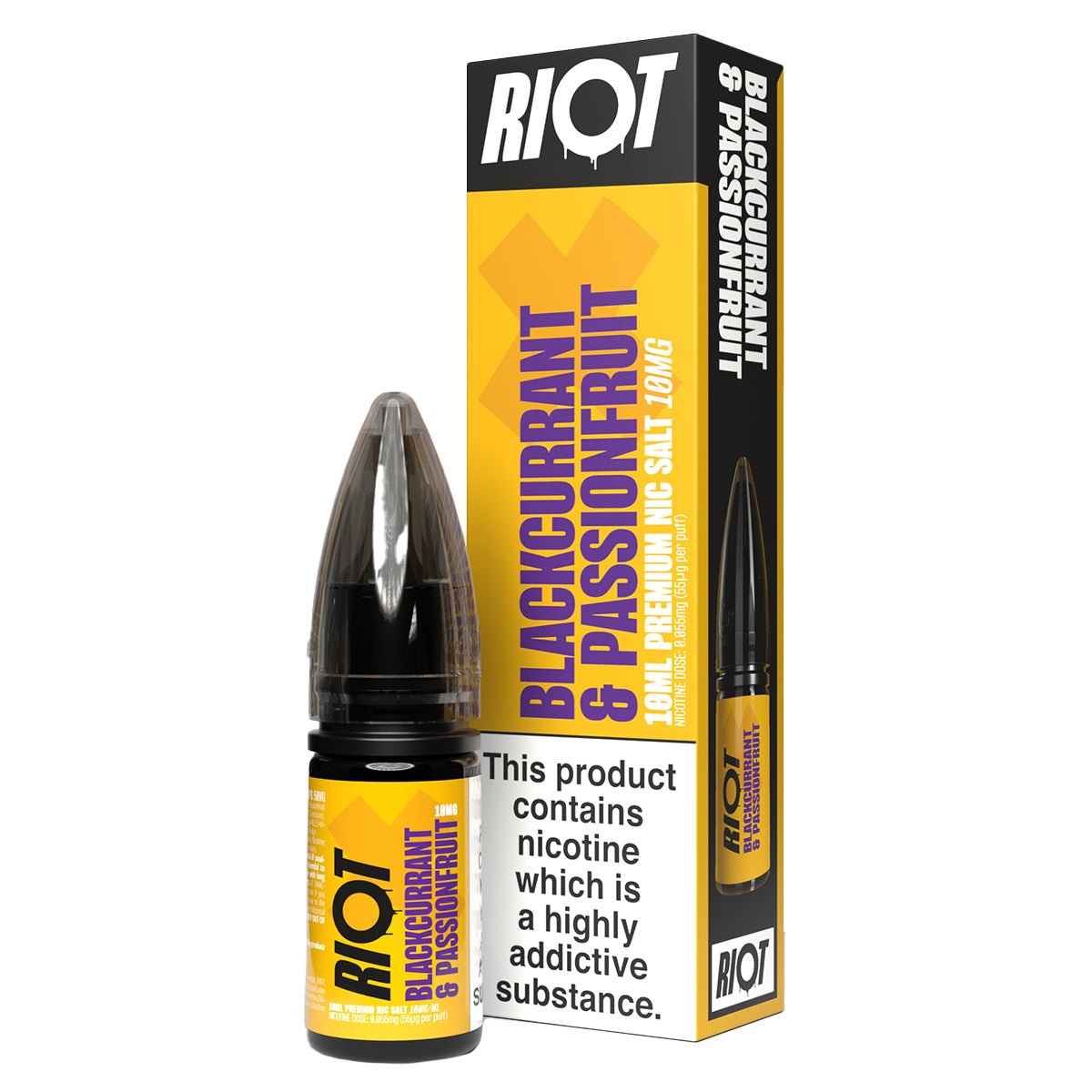 Blackcurrant & Passionfruit Riot X 10ml Nic Salt By Riot Squad Prime Vapes UK Blackcurrant & Passionfruit Riot X 10ml Nic Salt By Riot Squad Prime Vapes UK