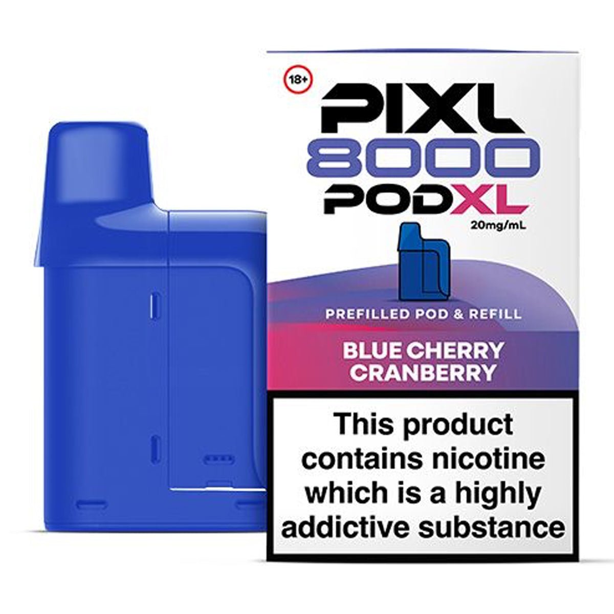 Blue Cherry Cranberry Prefilled Pod by PIXL 8000 - Prime Vapes UK