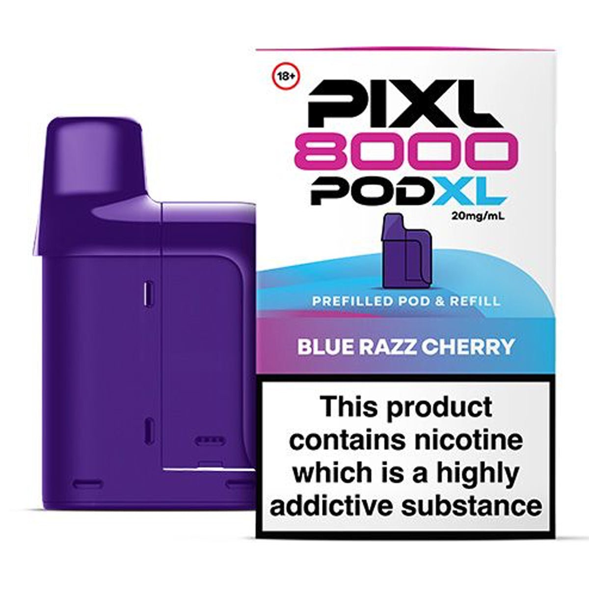 Blue Razz Cherry Prefilled Pod by PIXL 8000 - Prime Vapes UK