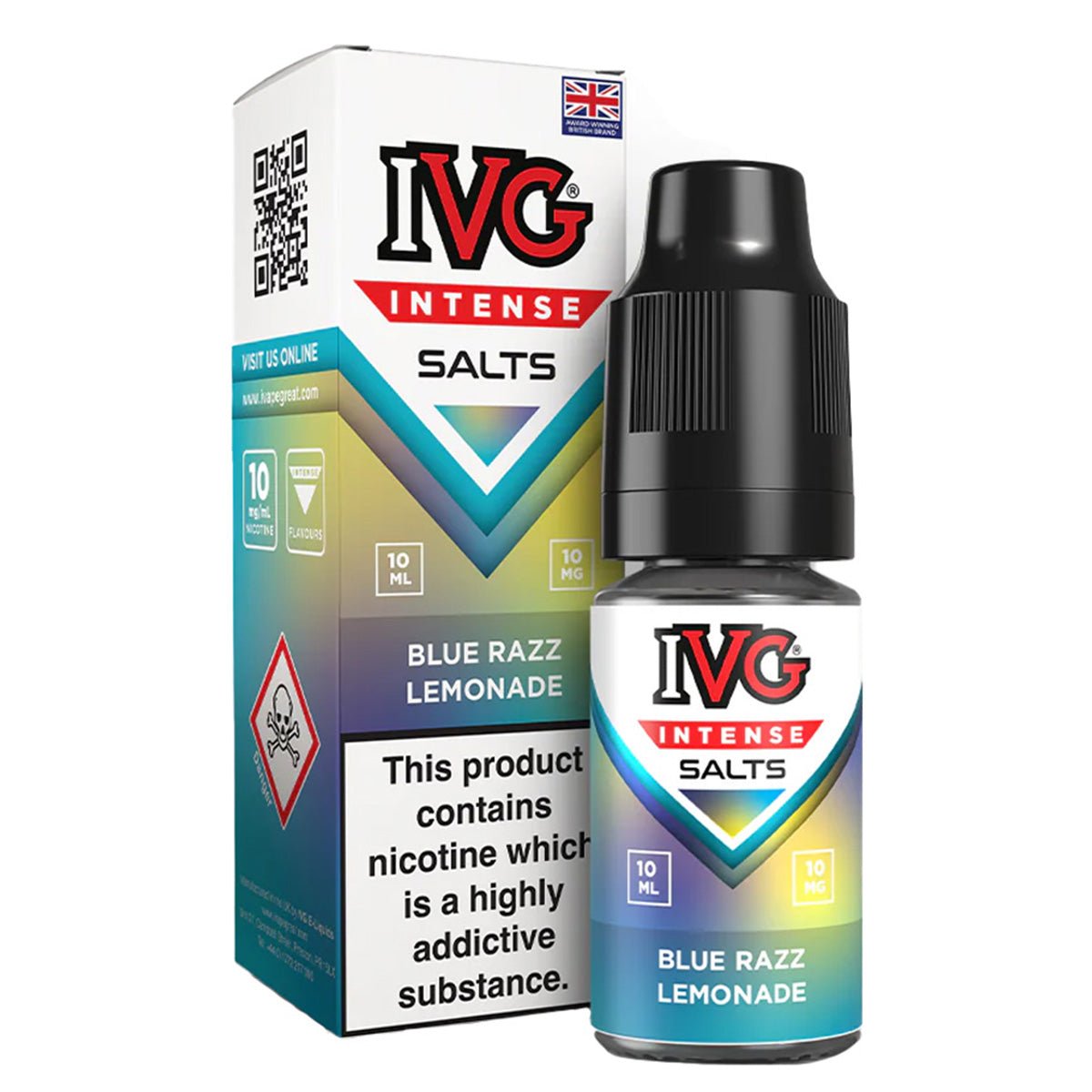 Blue Razz Lemonade 10ml Nic Salt By IVG Intense - Prime Vapes UK