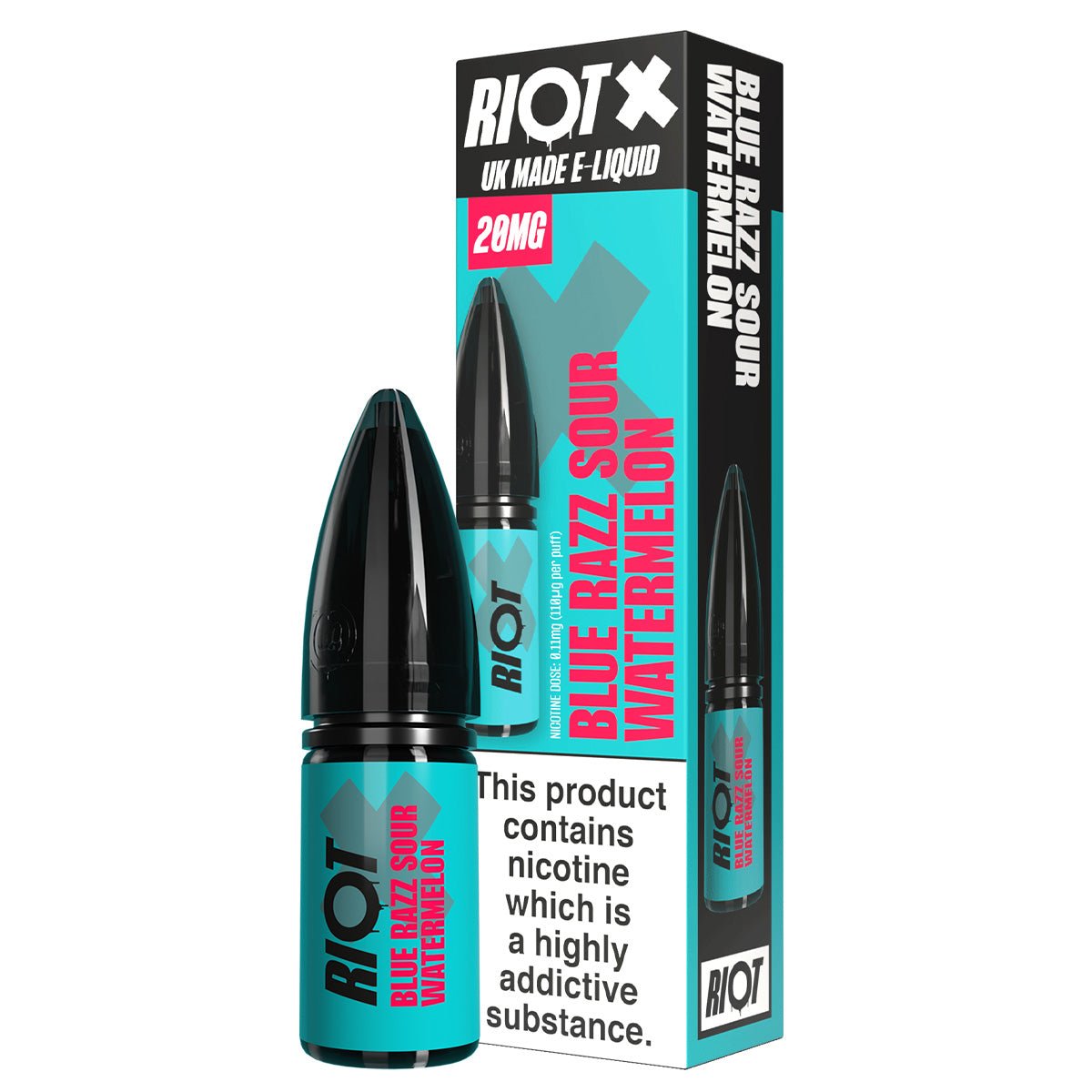 Blue Razz Sour Watermelon Riot X 10ml Nic Salt By Riot Squad - Prime Vapes UK
