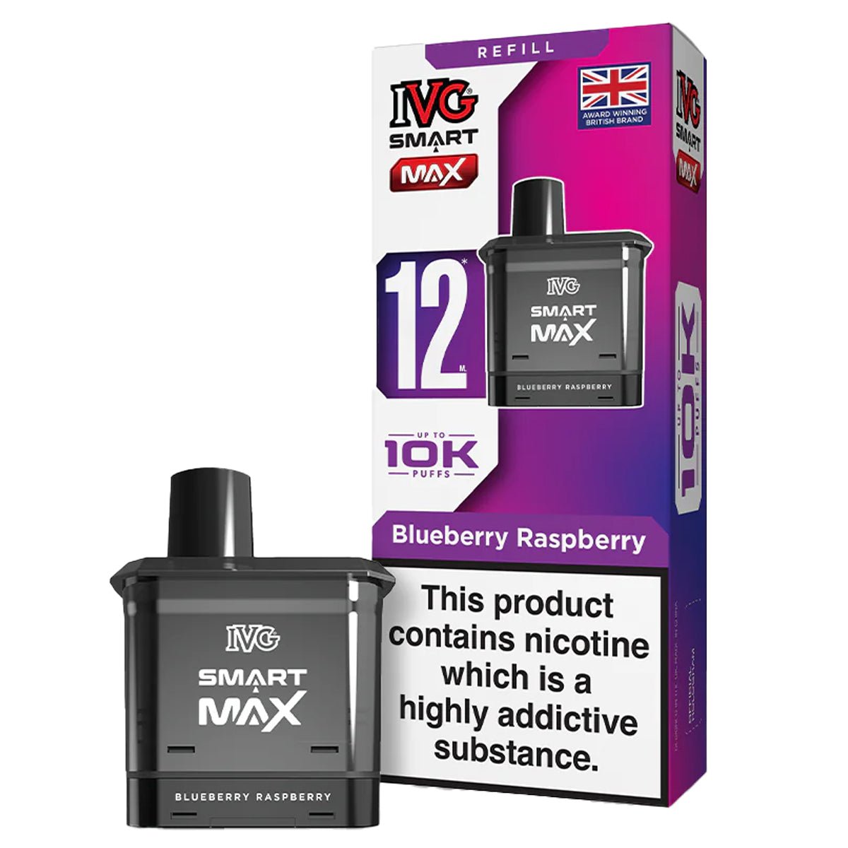 Blueberry Raspberry Pre - filled Pod by IVG Smart Max - Prime Vapes UK