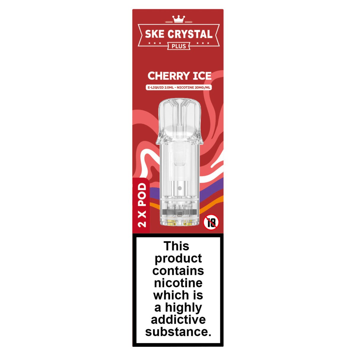 Cherry Ice Crystal Plus Prefilled Pods by SKE Crystal Bar Prime Vapes UK Cherry Ice Crystal Plus Prefilled Pods by SKE Crystal Bar Prime Vapes UK