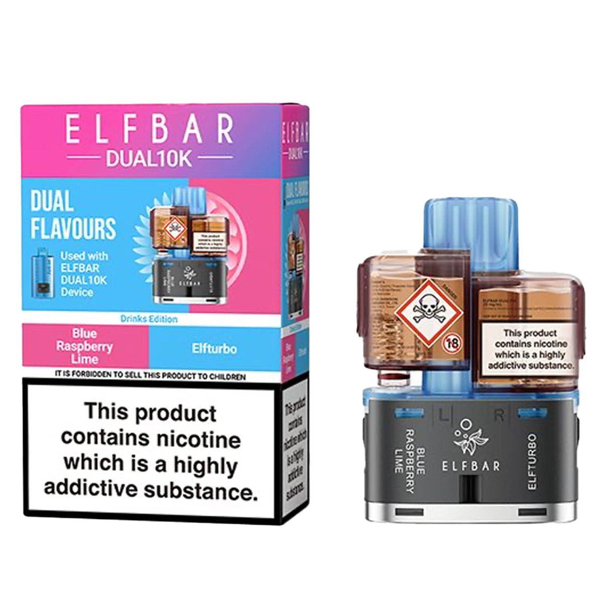 Drink Edition Pre - filled Pods By ElfBar 10K Dual - Prime Vapes UK