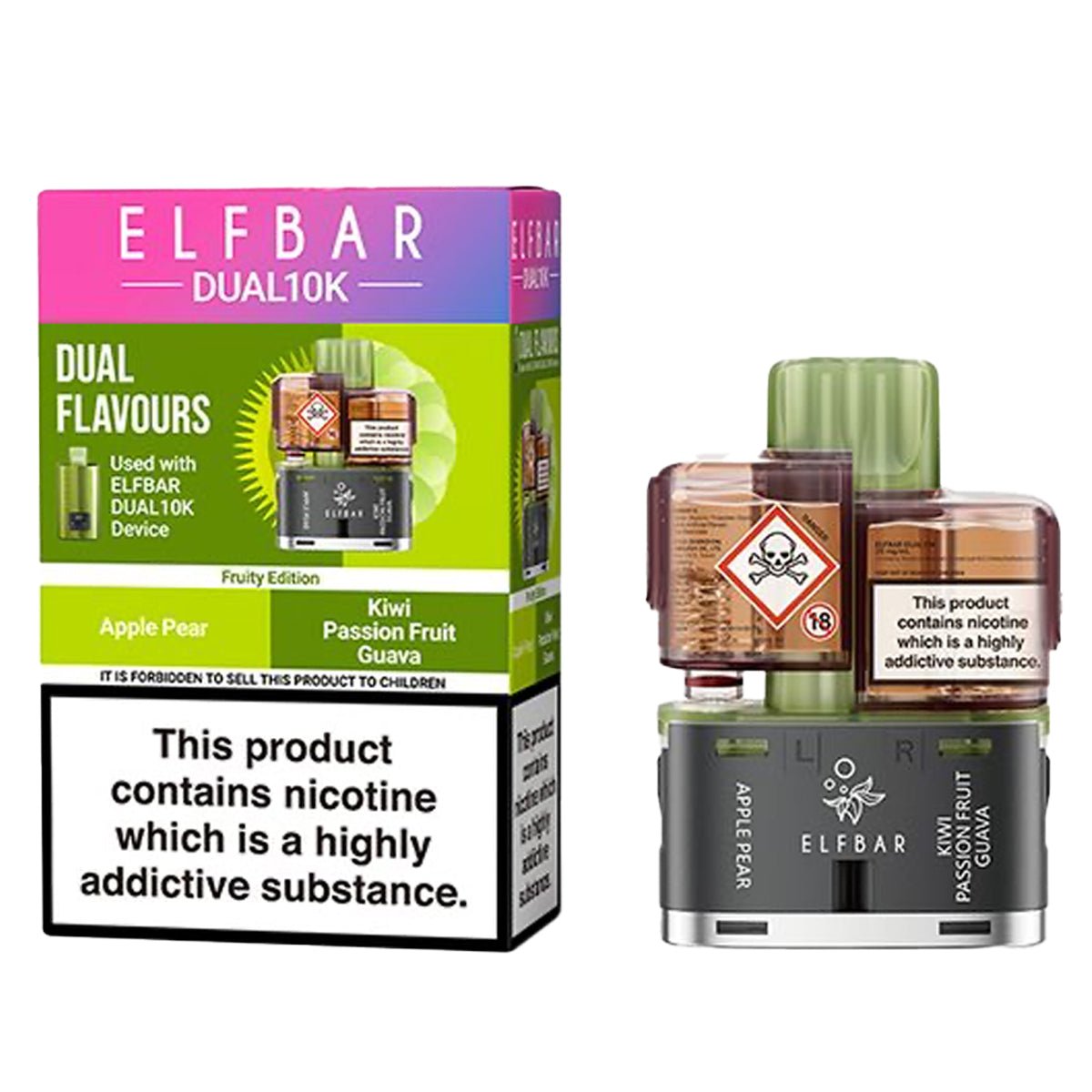 Fruity Edition Pre - filled Pods By ElfBar 10K Dual - Prime Vapes UK