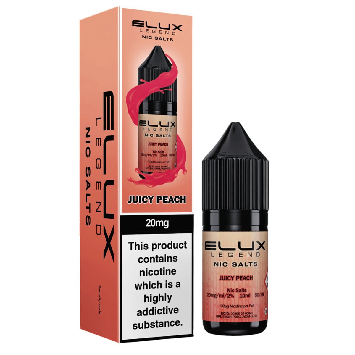 Juicy Peach 10ml Nic Salt E-liquid By Elux Legend Prime Vapes UK Juicy Peach 10ml Nic Salt E-liquid By Elux Legend Prime Vapes UK