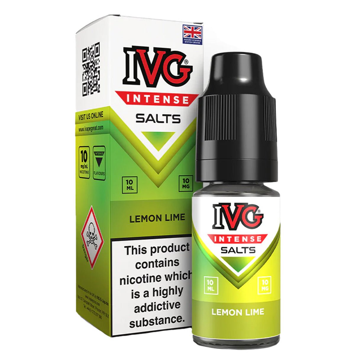 Lemon Lime 10ml Nic Salt By IVG Intense - Prime Vapes UK