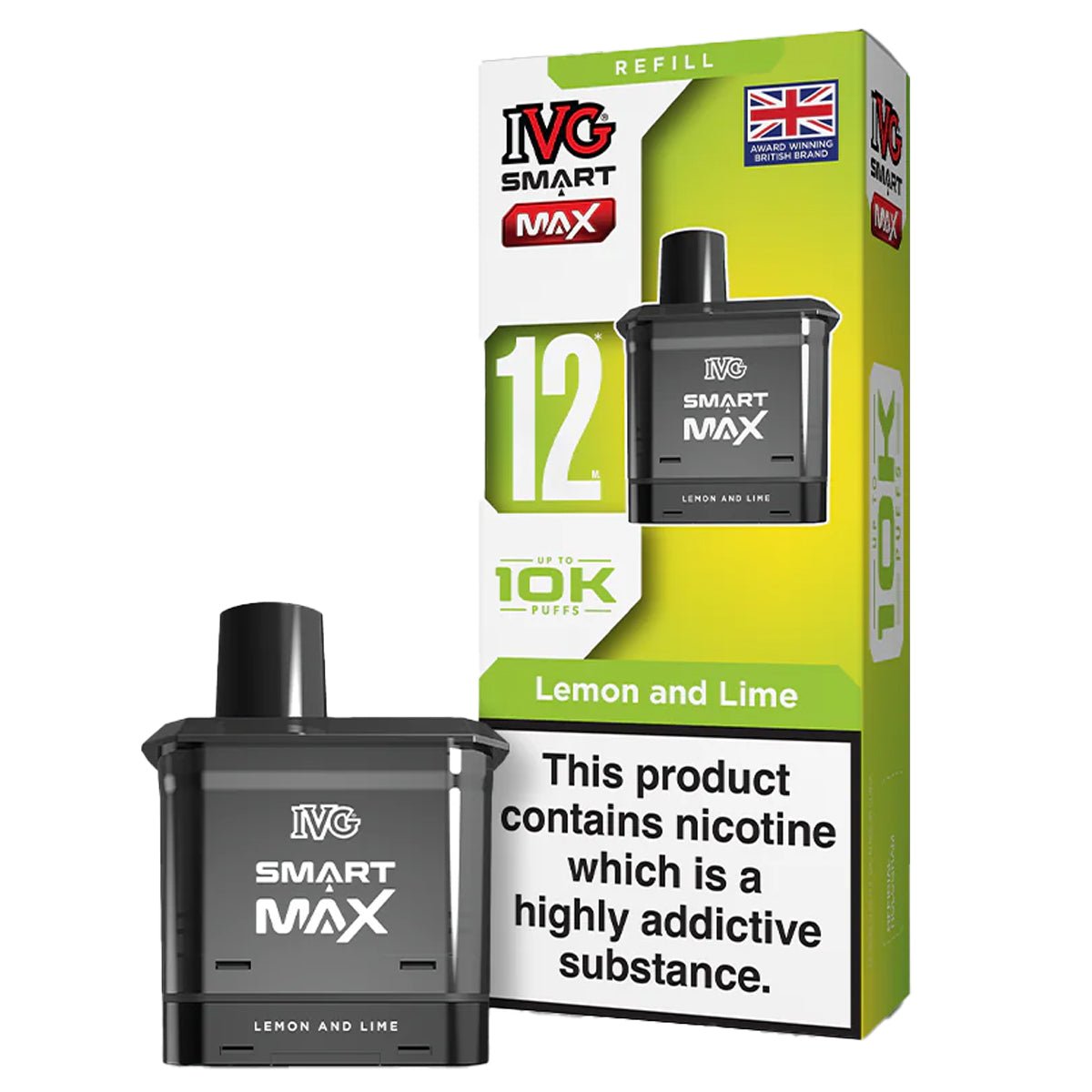 Lemon & Lime Pre - filled Pod by IVG Smart Max - Prime Vapes UK