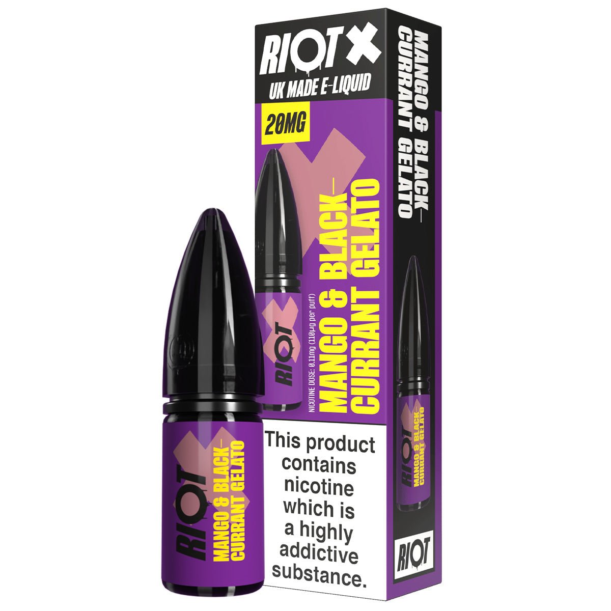 Mango Blackcurrant Gelato Riot X 10ml Nic Salt By Riot Squad - Prime Vapes UK
