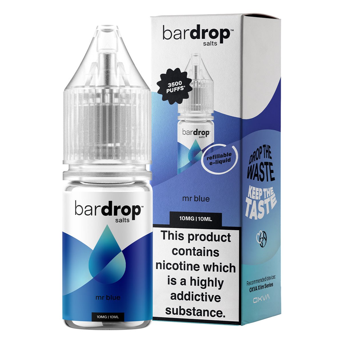 argus pro 80 pod mod vape kit Mr Blue 10ml Nic Salt By Bar Drop Salts – Prime Vapes UK