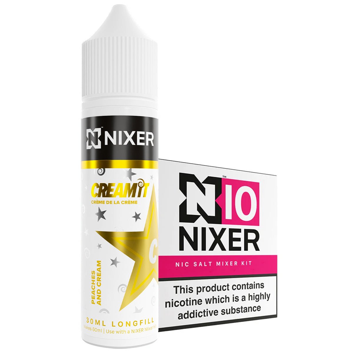 Peaches And Cream 30ml Longfill Concentrate By Nixer x Cream It - Prime Vapes UK