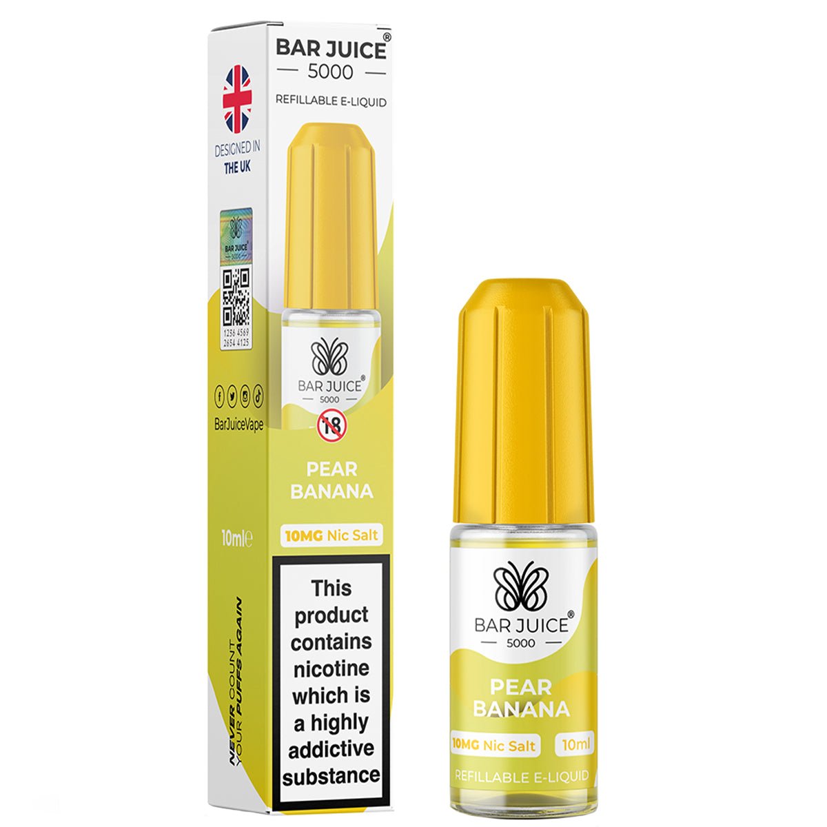 Pear Banana 10ml Nic Salt E - liquid By Bar Juice 5000 - Prime Vapes UK