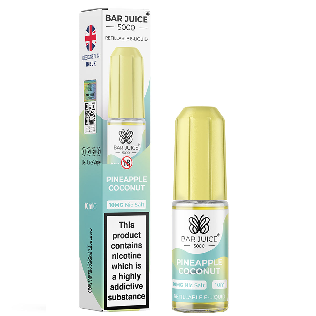 Pineapple Coconut 10ml Nic Salt E-liquid By Bar Juice 5000