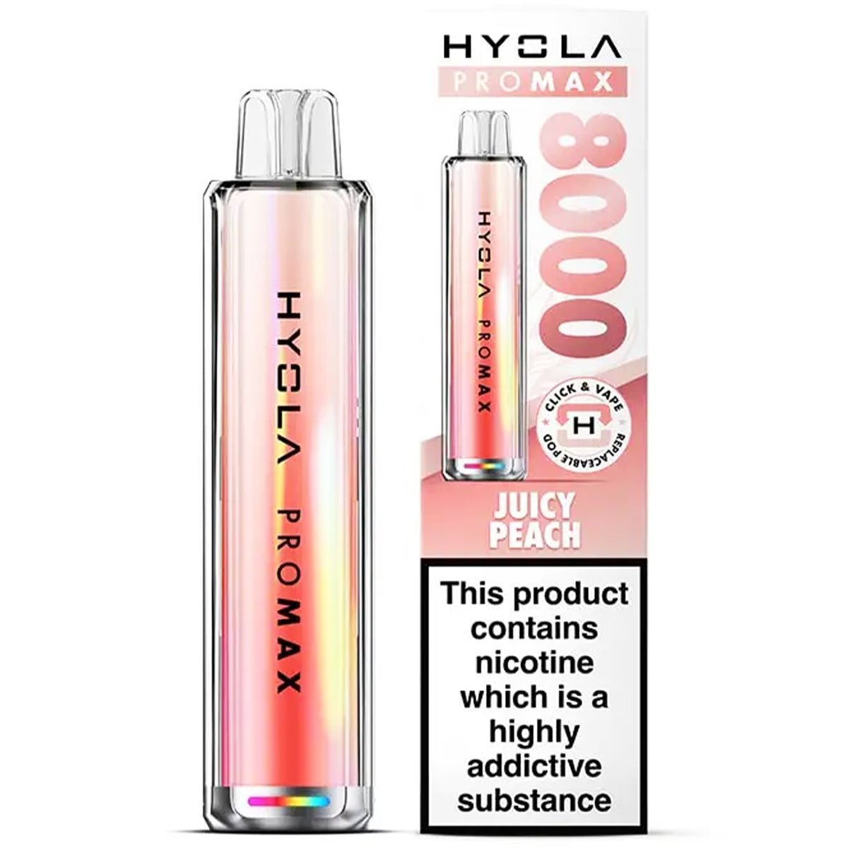 Pro Max 8000 Rechargeable Pre - Filled Pod Kit by Hyola - Prime Vapes UK