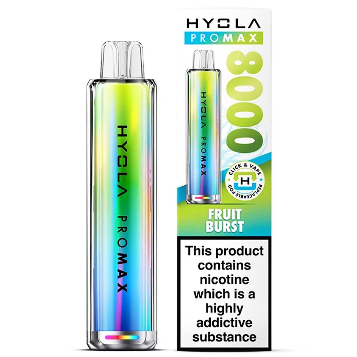 Pro Max 8000 Rechargeable Pre - Filled Pod Kit by Hyola - Prime Vapes UK