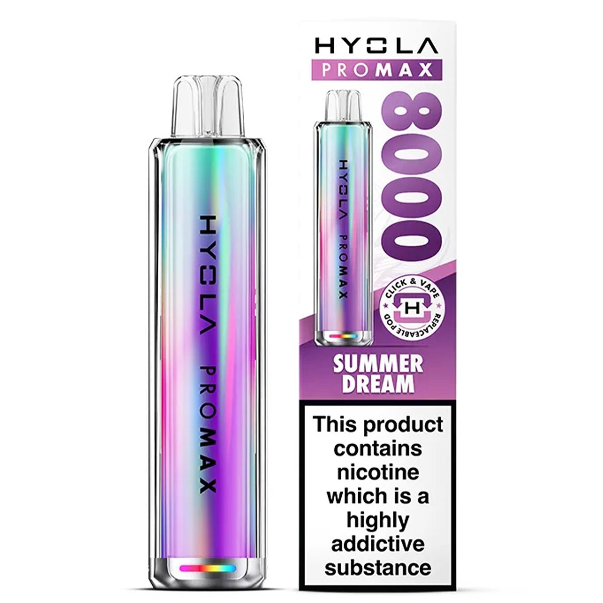 Pro Max 8000 Rechargeable Pre - Filled Pod Kit by Hyola - Prime Vapes UK