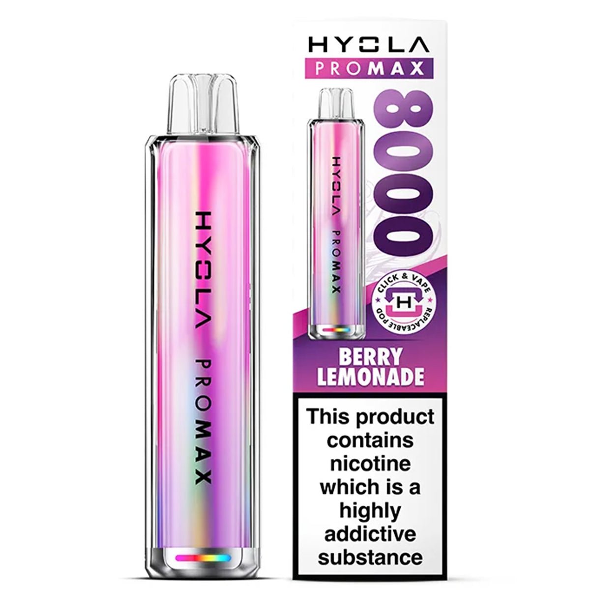 Pro Max 8000 Rechargeable Pre - Filled Pod Kit by Hyola - Prime Vapes UK