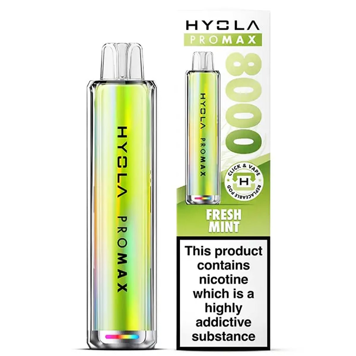 Pro Max 8000 Rechargeable Pre - Filled Pod Kit by Hyola - Prime Vapes UK