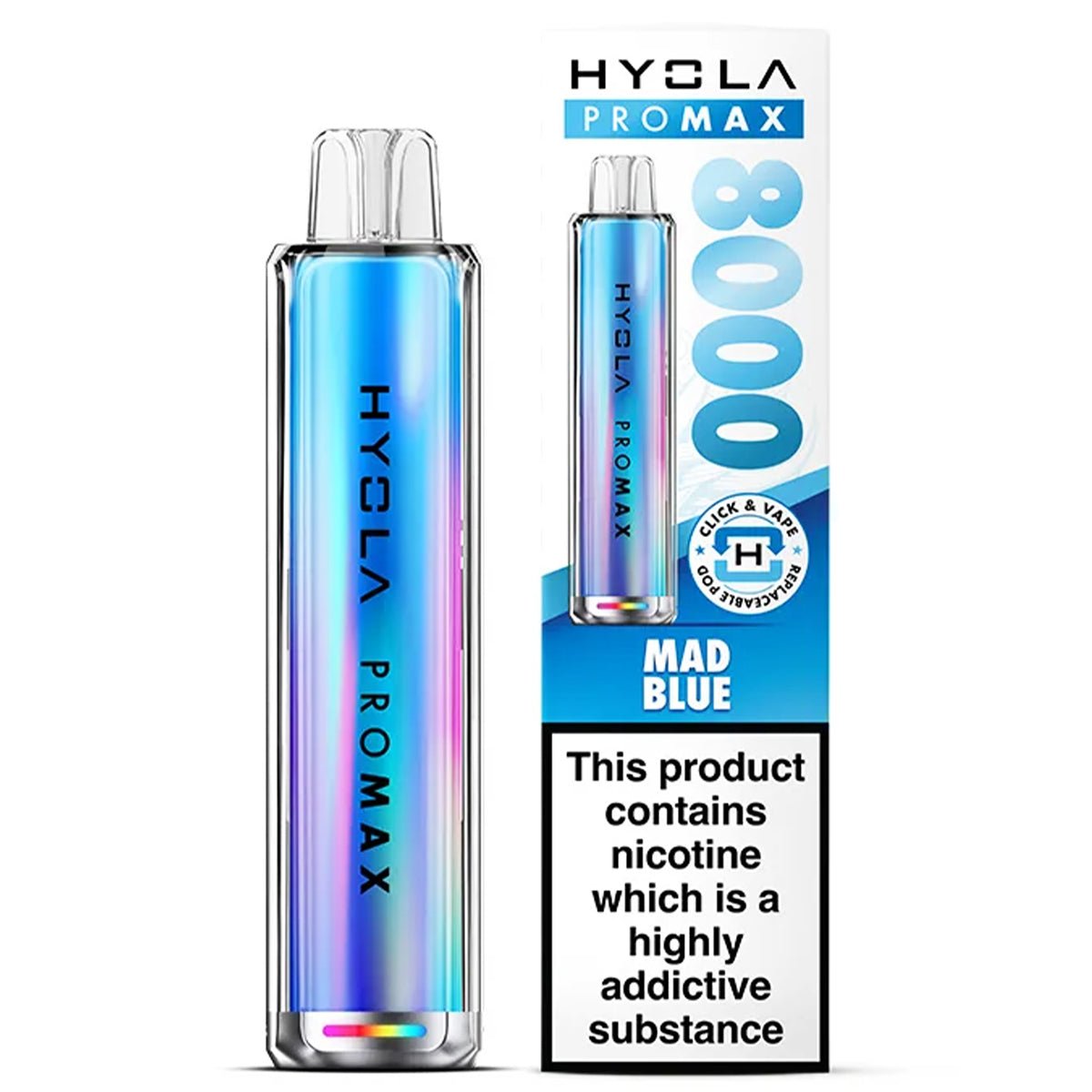 Pro Max 8000 Rechargeable Pre - Filled Pod Kit by Hyola - Prime Vapes UK