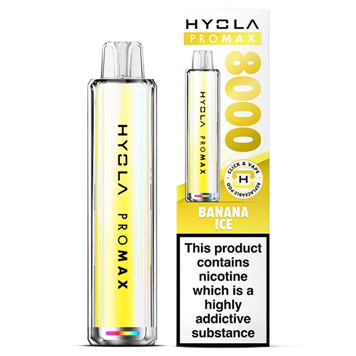 Pro Max 8000 Rechargeable Pre - Filled Pod Kit by Hyola - Prime Vapes UK