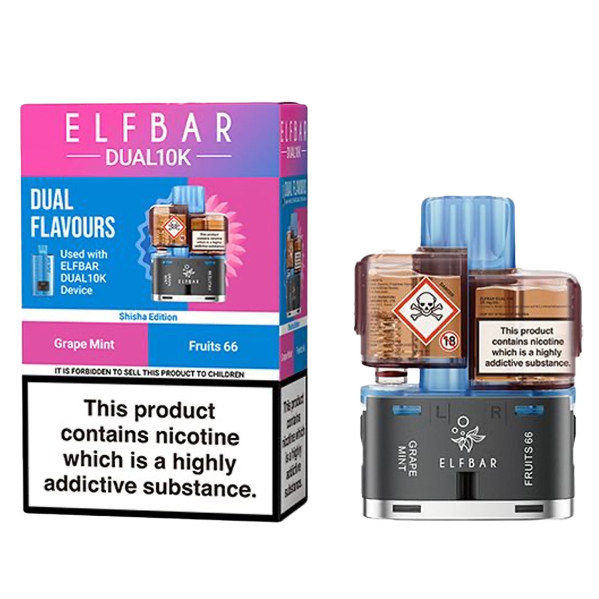 Shisha Edition Pre - filled Pods By ElfBar 10K Dual - Prime Vapes UK