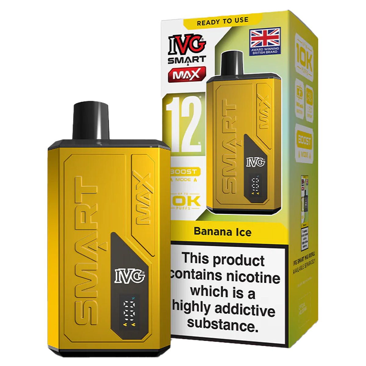 Smart Max 10K Rechargeable Pre - Filled Pod Kit By IVG - Prime Vapes UK
