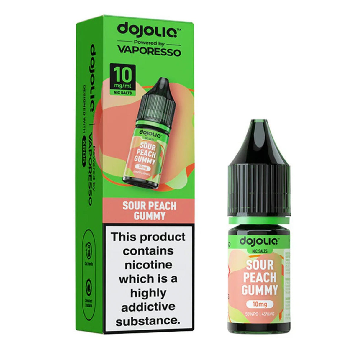 Sour Peach Gummy 10ml Nic Salt By Dojoliq Prime Vapes UK Sour Peach Gummy 10ml Nic Salt By Dojoliq Prime Vapes UK