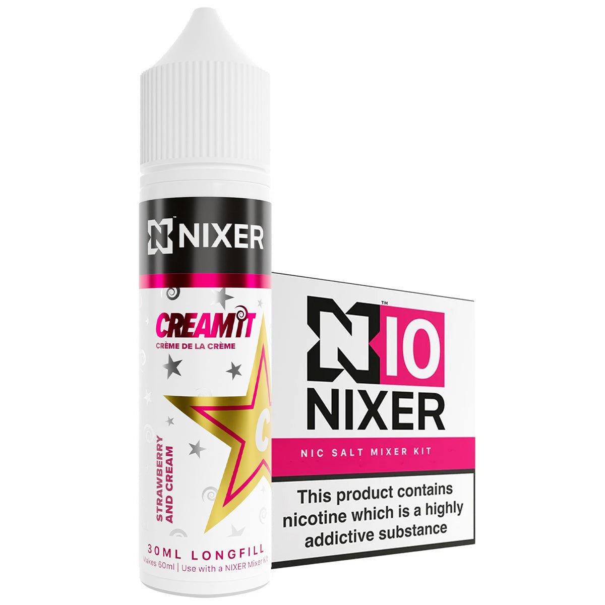 Strawberries And Cream 30ml Longfill Concentrate By Nixer x Cream It - Prime Vapes UK