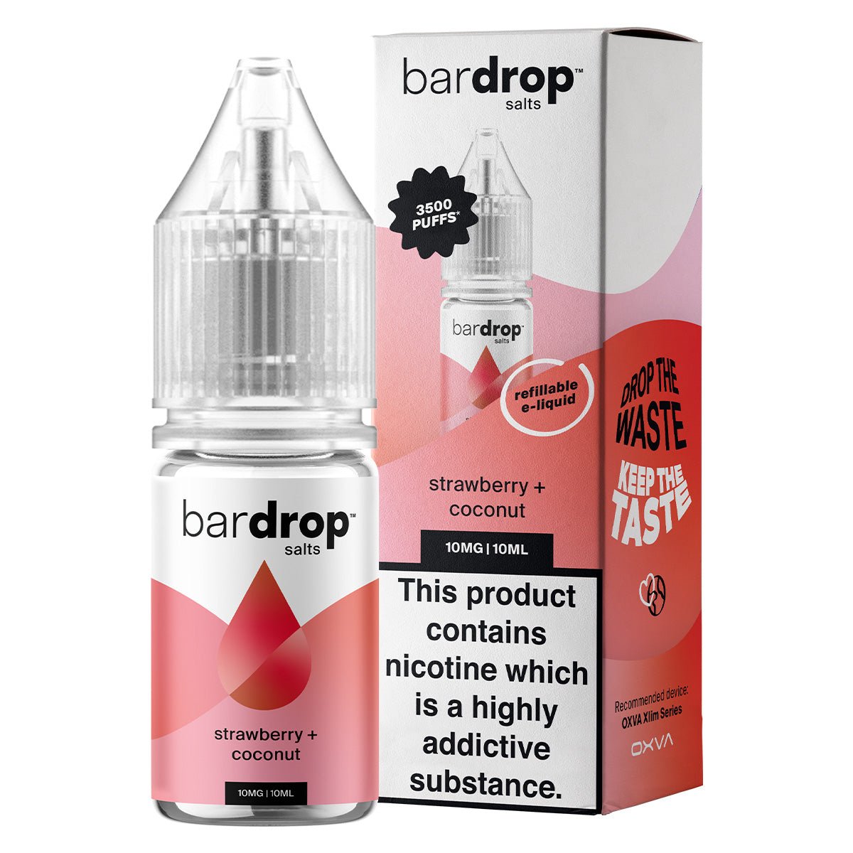 Strawberry Coconut 10ml Nic Salt By Bar Drop Salts - Prime Vapes UK
