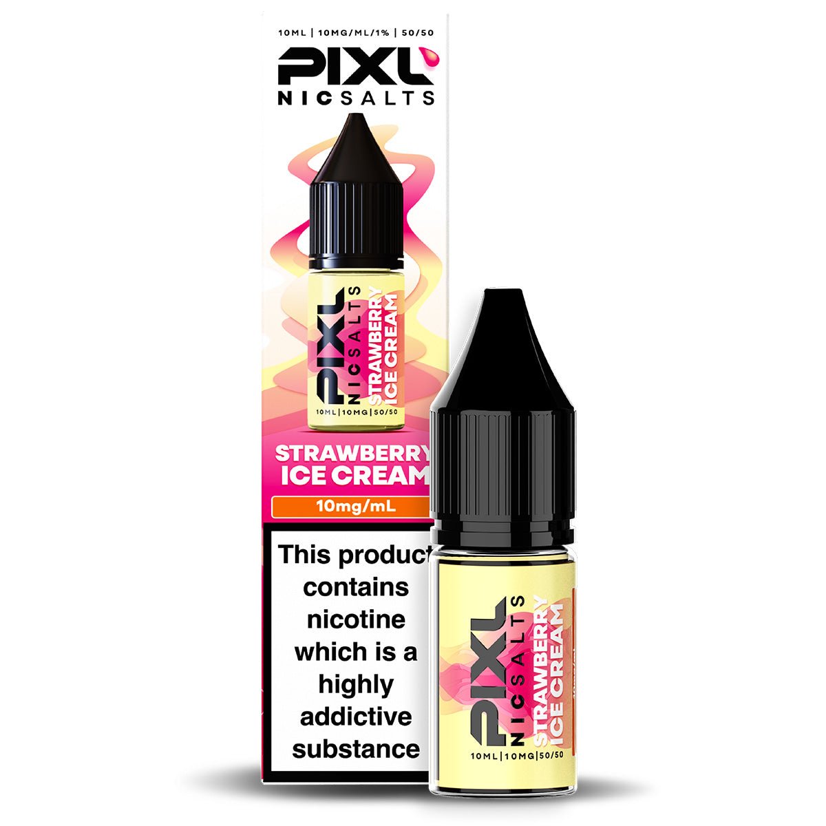 Strawberry Ice Cream 10ml Nic Salt By PIXL Salts – Prime Vapes UK