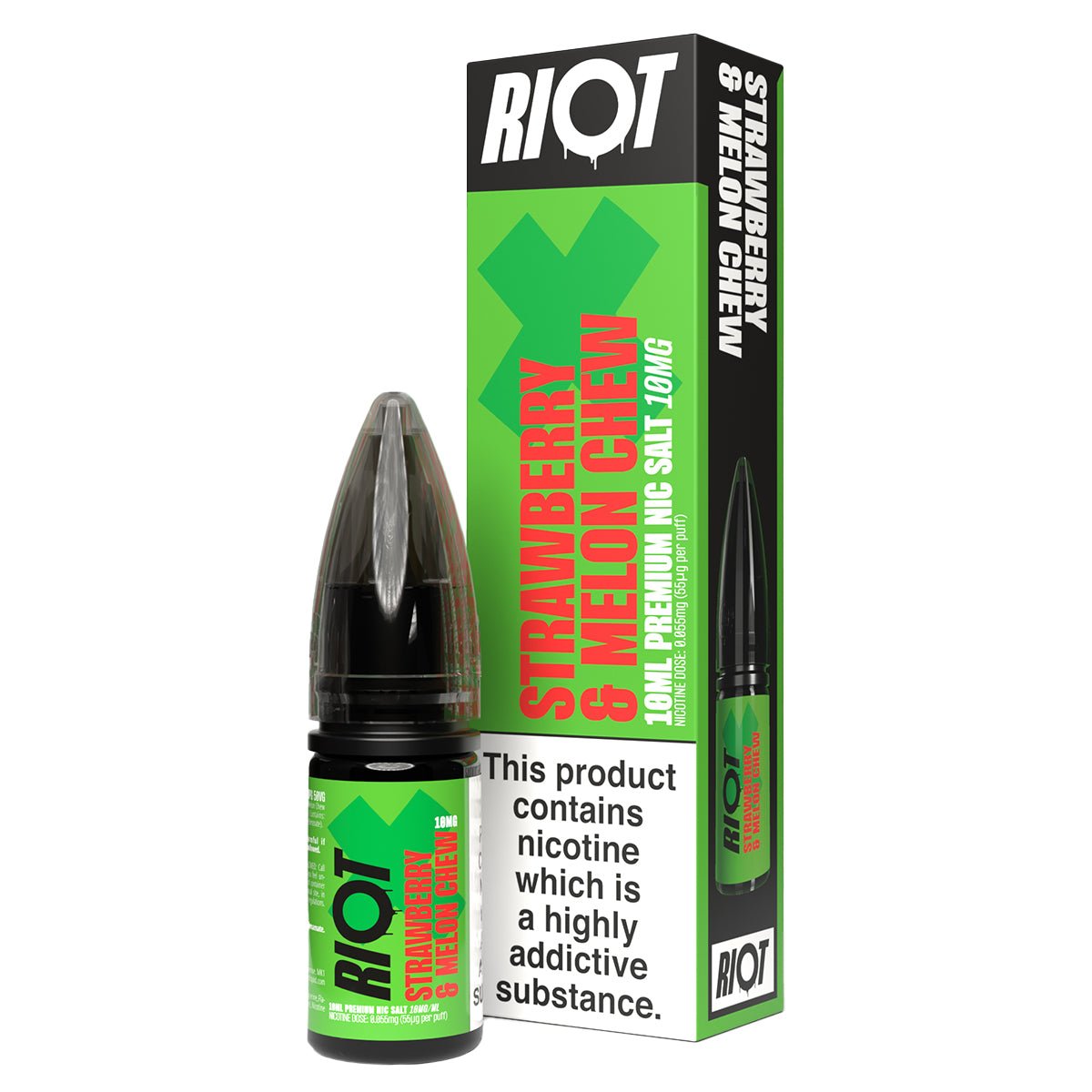 Strawberry & Melon Chew Riot X 10ml Nic Salt By Riot Squad Prime Vapes UK Strawberry & Melon Chew Riot X 10ml Nic Salt By Riot Squad Prime Vapes UK