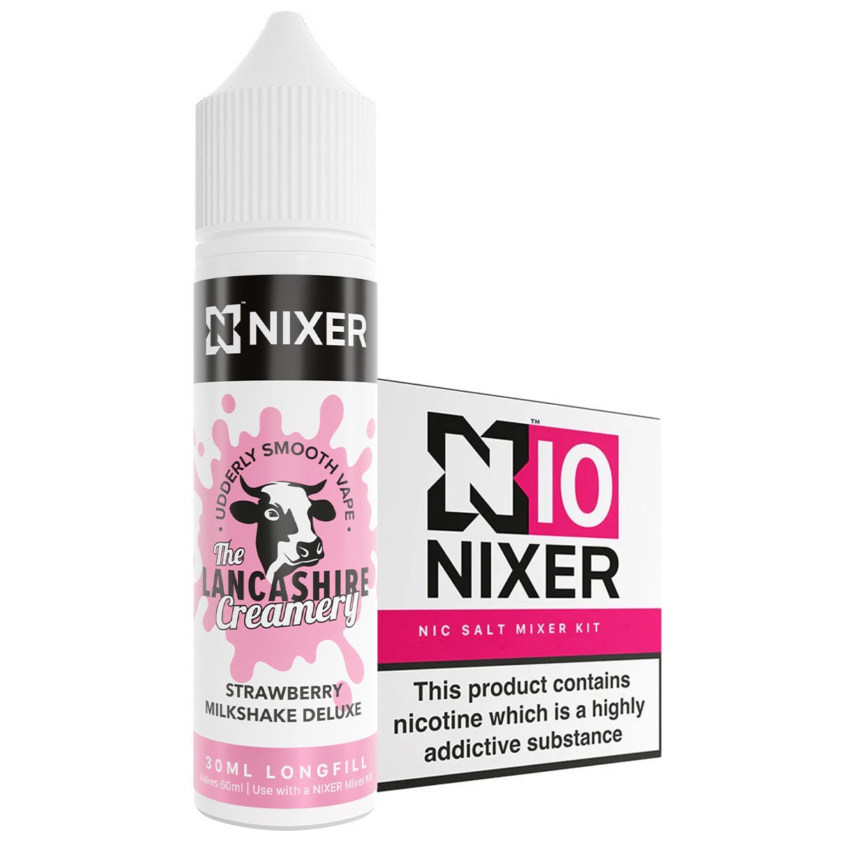 Strawberry Milkshake Deluxe 30ml Longfill Concentrate By Nixer x Lancashire Creamery - Prime Vapes UK