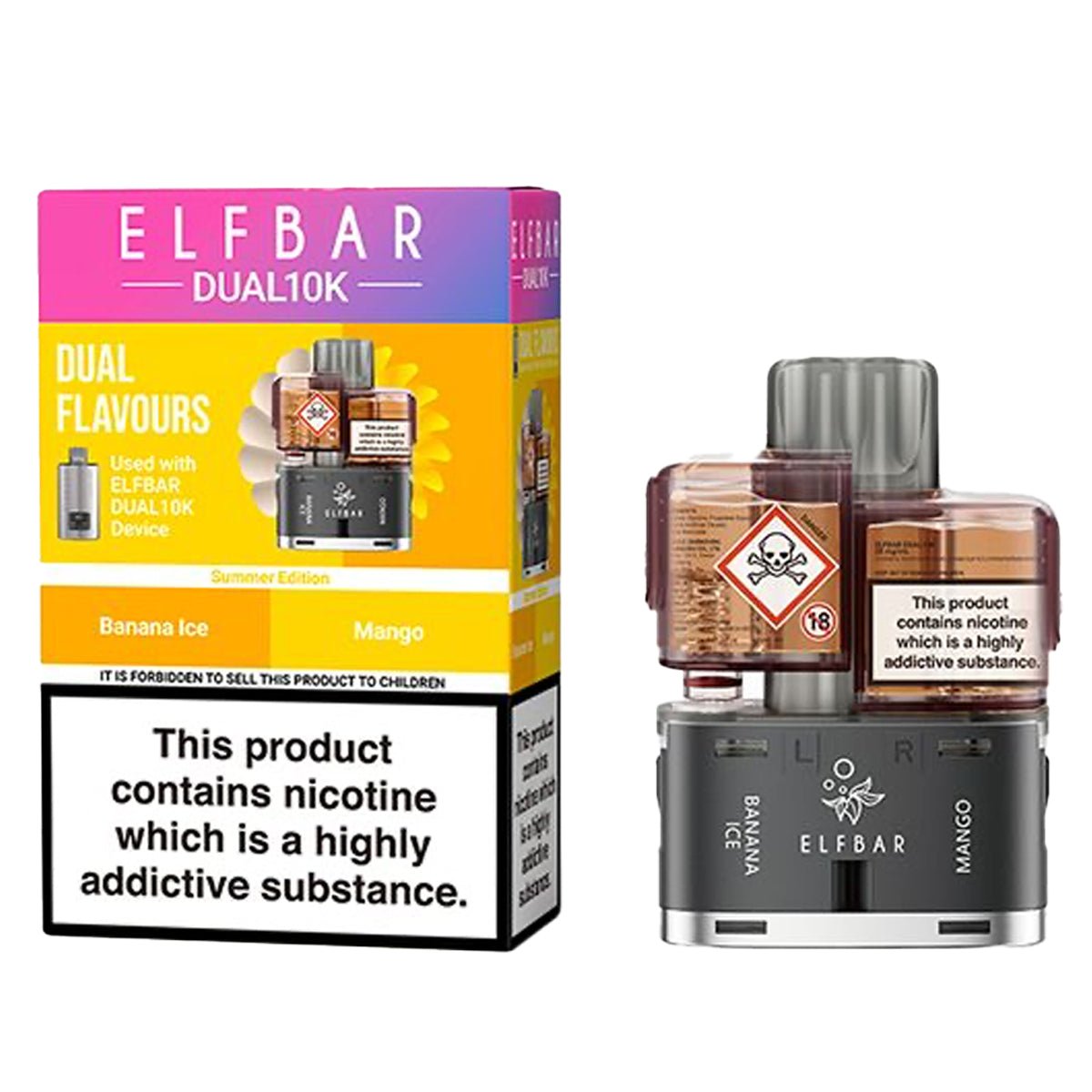 Summer Edition Pre - filled Pods By ElfBar 10K Dual - Prime Vapes UK