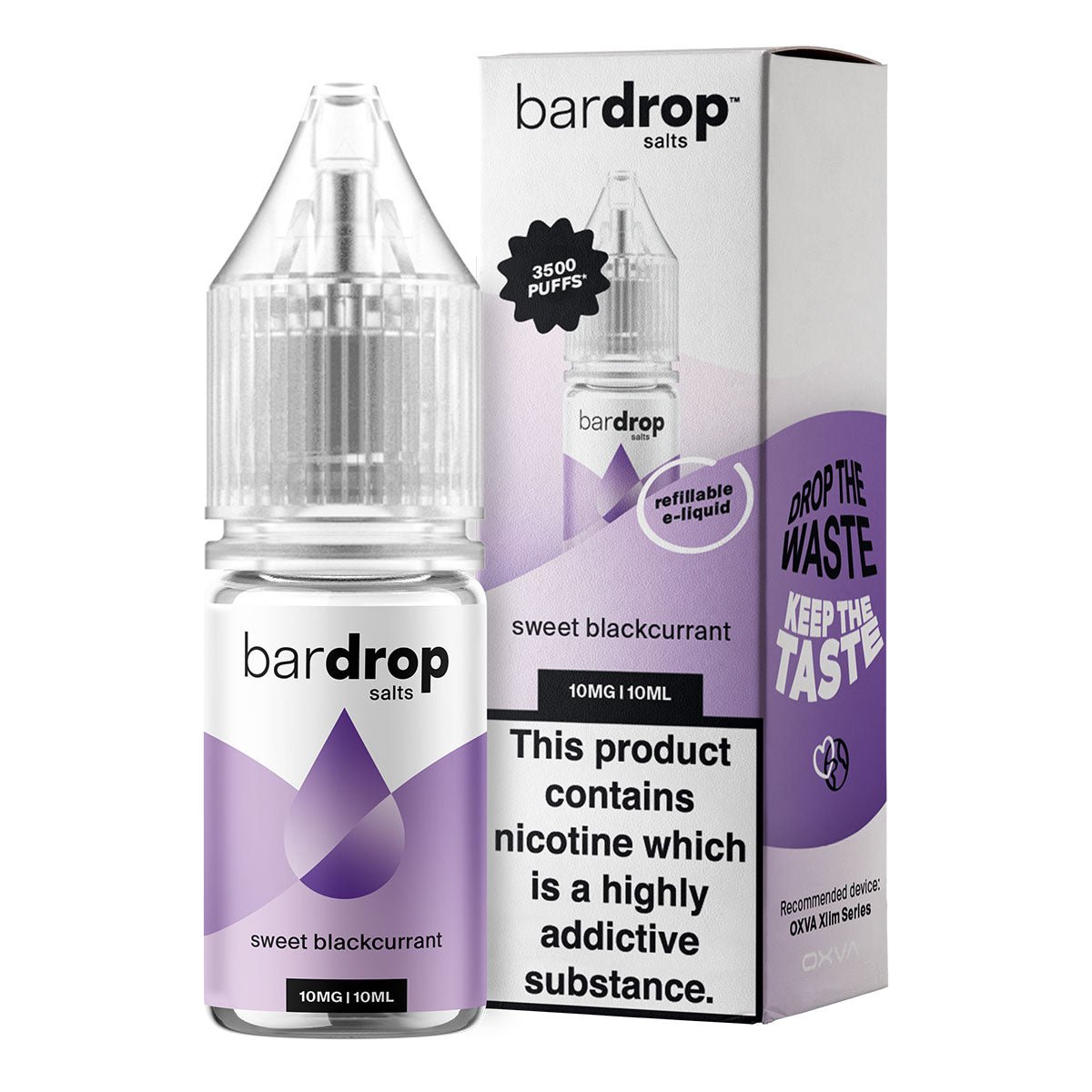 Sweet Blackcurrant 10ml Nic Salt By Bar Drop Salts - Prime Vapes UK