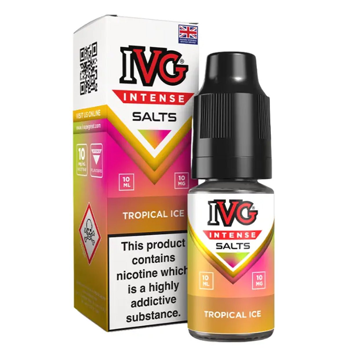 Tropical Ice 10ml Nic Salt By IVG Intense - Prime Vapes UK