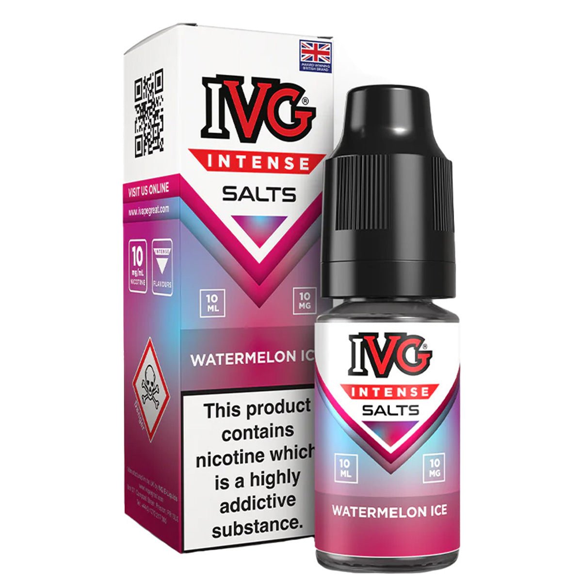 Watermelon Ice 10ml Nic Salt By IVG Intense - Prime Vapes UK