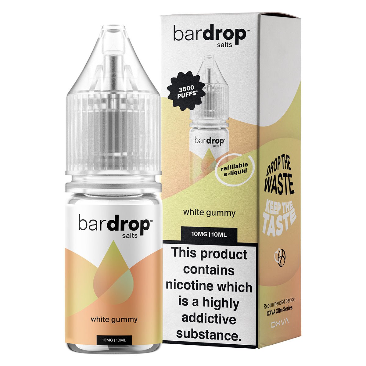 White Gummy Bear 10ml Nic Salt By Bar Drop Salts - Prime Vapes UK