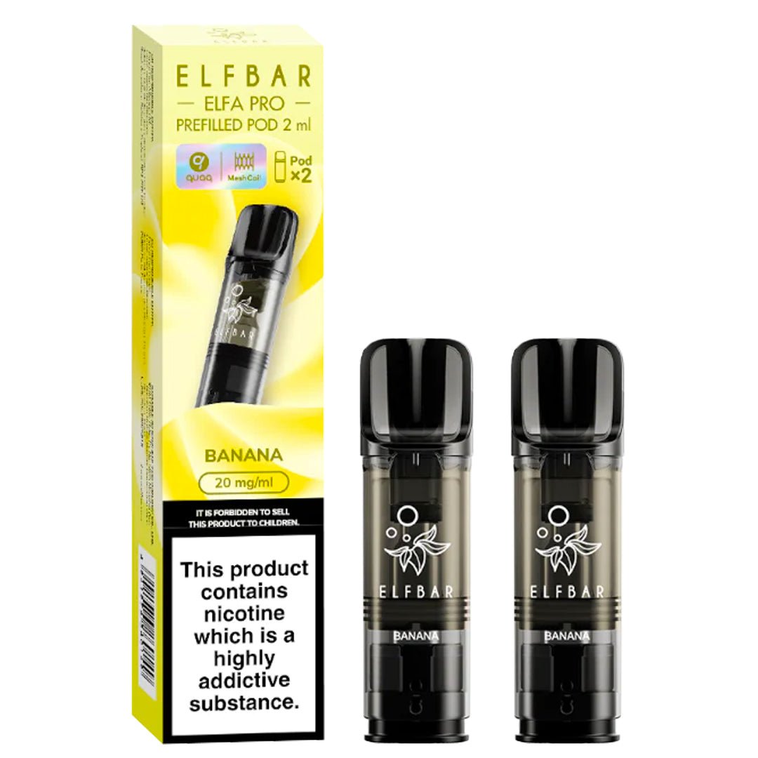 Banana Elfa Pro Prefilled Pod by Elf Bar Prime Vapes UK Banana Elfa Pro Prefilled Pod by Elf Bar Prime Vapes UK