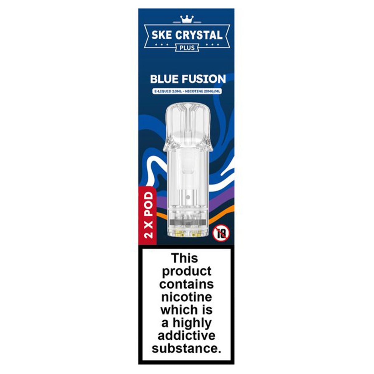 Blue Fusion Crystal Plus Prefilled Pods by SKE Crystal Bar - Prime Vapes UK