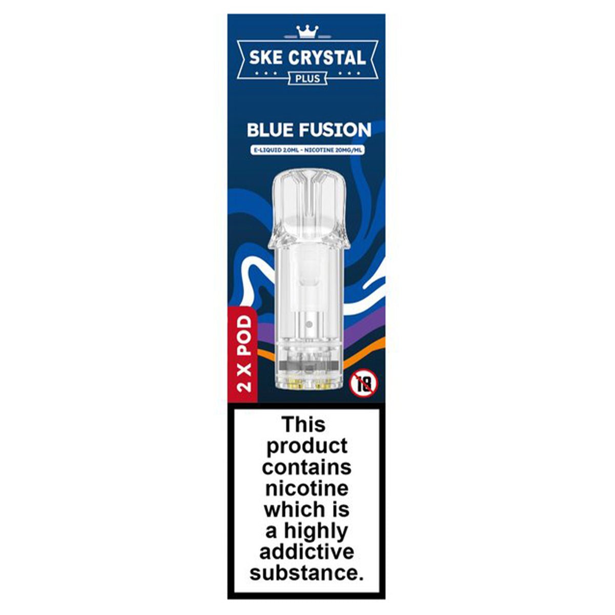 Blue Fusion Crystal Plus Prefilled Pods by SKE Crystal Bar Prime Vapes UK Blue Fusion Crystal Plus Prefilled Pods by SKE Crystal Bar Prime Vapes UK