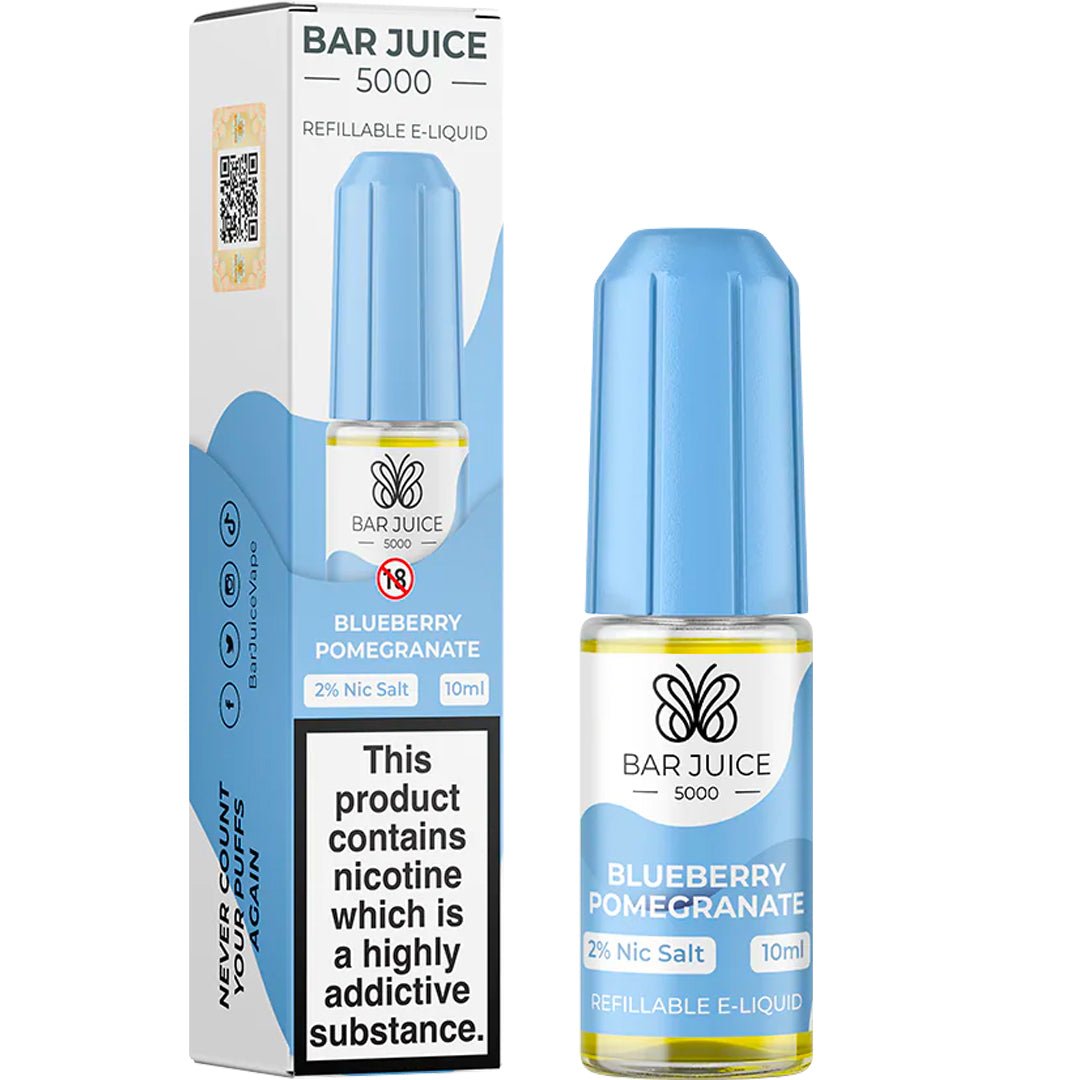 Blueberry Pomegranate 10ml Nic Salt E-liquid By Bar Juice 5000 Prime Vapes UK Blueberry Pomegranate 10ml Nic Salt E-liquid By Bar Juice 5000 Prime Vapes UK
