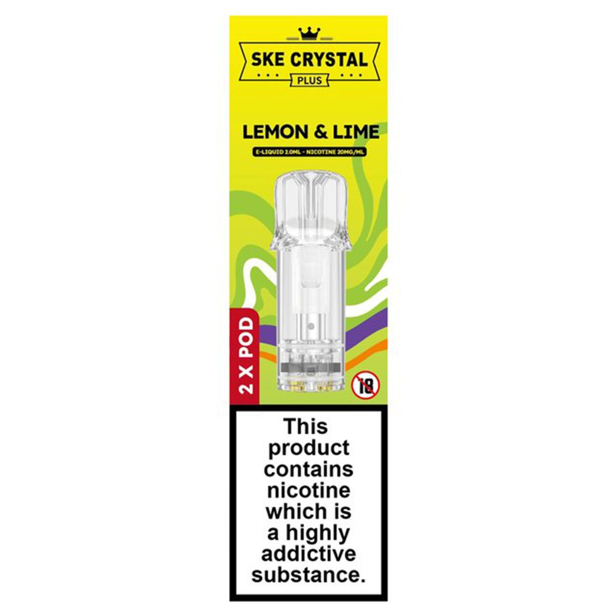 Lemon & Lime Crystal Plus Prefilled Pods by SKE Crystal Bar - Prime Vapes UK