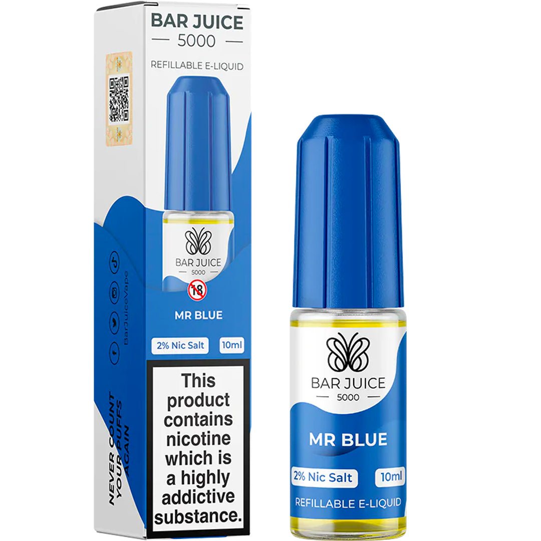 Mr Blue 10ml Nic Salt E-liquid By Bar Juice 5000 - Prime Vapes UK