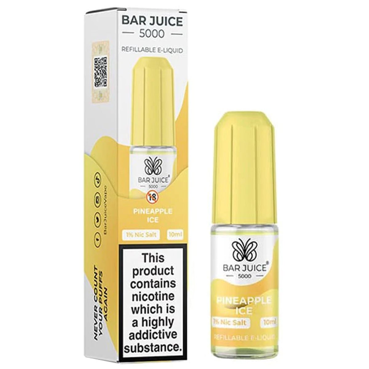 Pineapple Ice 10ml Nic Salt E-liquid By Bar Juice 5000 - Prime Vapes UK