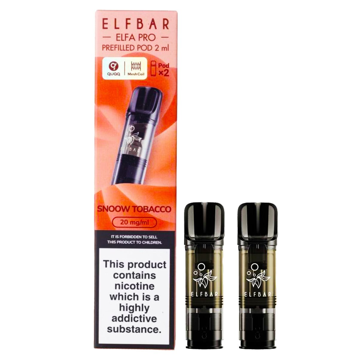 Snoow Tobacco Elfa Pro Prefilled Pod by Elf Bar Prime Vapes UK Snoow Tobacco Elfa Pro Prefilled Pod by Elf Bar Prime Vapes UK