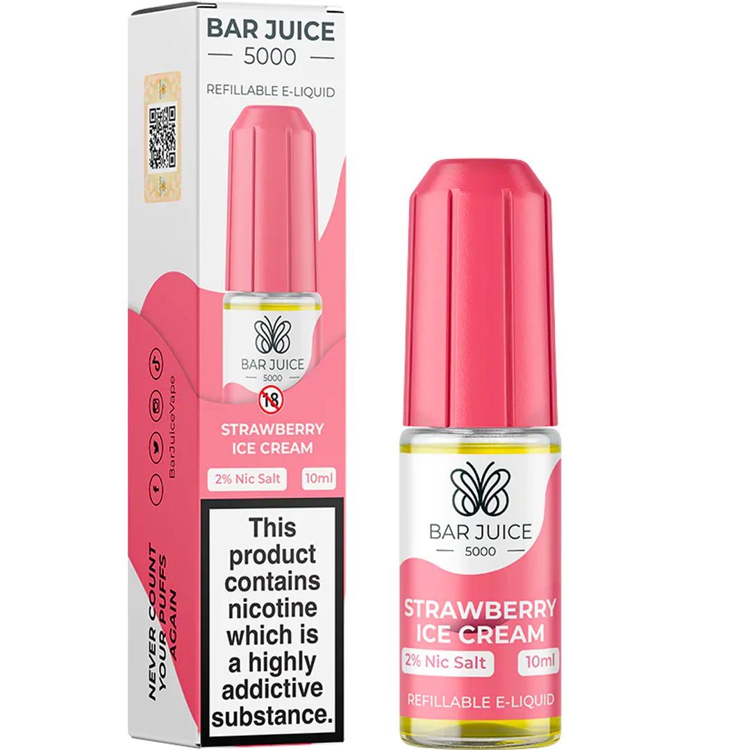 Strawberry Ice Cream 10ml Nic Salt E-liquid By Bar Juice 5000 Prime Vapes UK Strawberry Ice Cream 10ml Nic Salt E-liquid By Bar Juice 5000 Prime Vapes UK