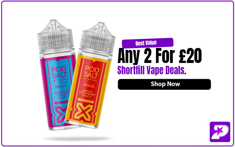 2 for £20 vape juice deals