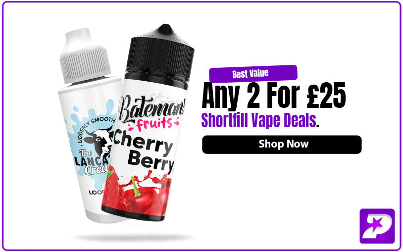 2 for £25 100ml vapes